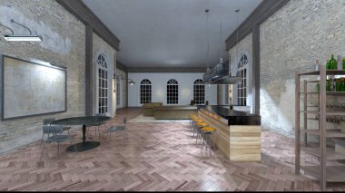 bar Oda 3d cg işlenmesi