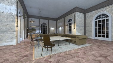 bar Oda 3d cg işlenmesi