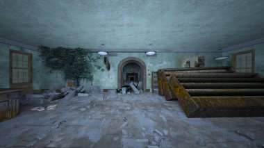 Korku evi 3d cg render