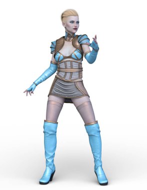 3D cg işleme etkin kız