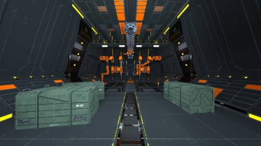 Uzay istasyonunun 3d cg görüntülemesi