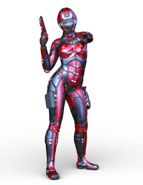 cyber kadının 3D cg işleme