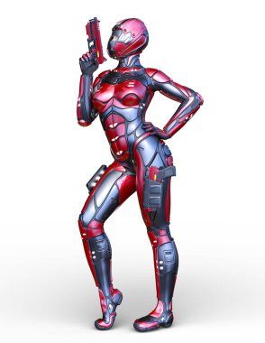 cyber kadının 3D cg işleme