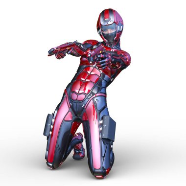 cyber kadının 3D cg işleme