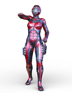 cyber kadının 3D cg işleme