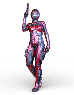 cyber kadının 3D cg işleme