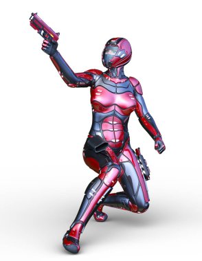 cyber kadının 3D cg işleme