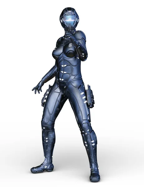 Representación Mujer Cibernética — Foto de Stock