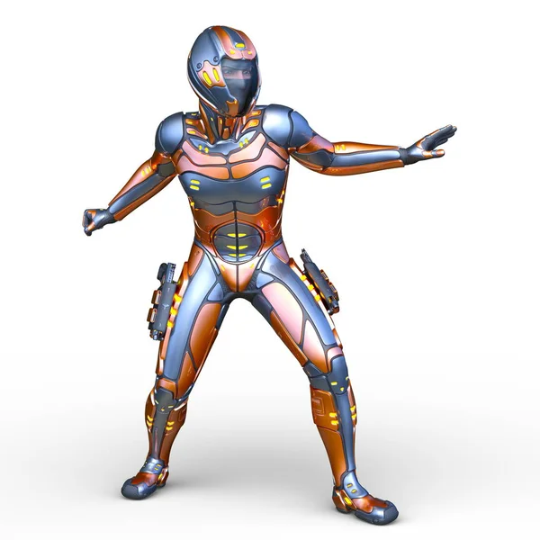 Rendering Cyber Man — Stock Photo, Image