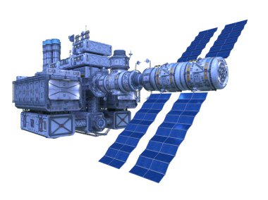 Uzay istasyonunun 3d cg görüntülemesi