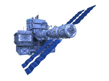 Uzay istasyonunun 3d cg görüntülemesi
