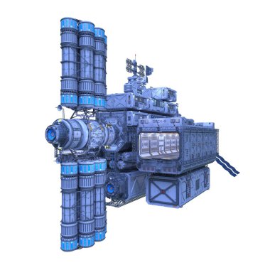 Uzay istasyonunun 3d cg görüntülemesi