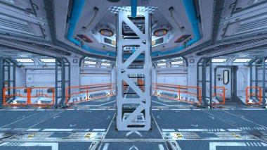 Uzay istasyonunun 3d cg görüntülemesi