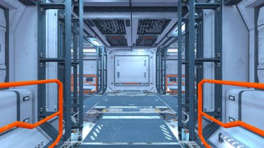 Uzay istasyonunun 3d cg görüntülemesi