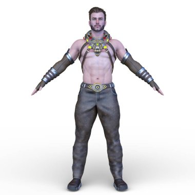 güçlü adam 3D cg render