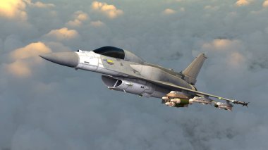3D cg işleme avcı uçağı