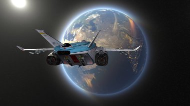 3D cg işleme avcı uçağı