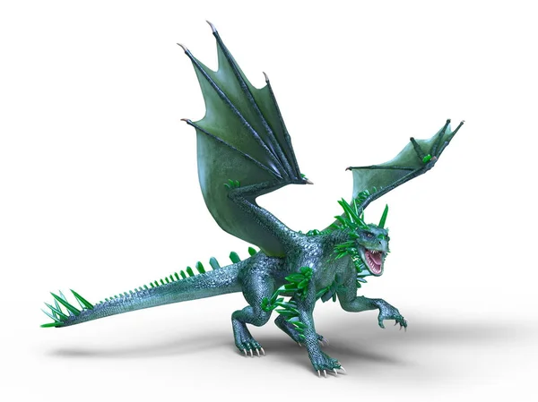 Renderização Flying Dragon — Fotografia de Stock