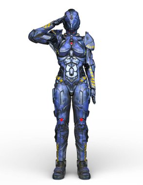 cyber kadının 3D cg işleme