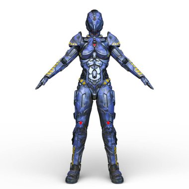 cyber kadının 3D cg işleme