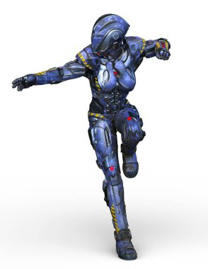 cyber kadının 3D cg işleme