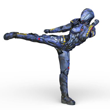 cyber kadının 3D cg işleme