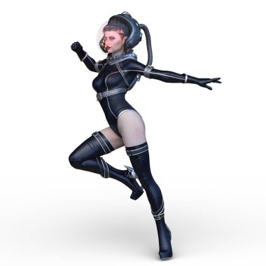 cyber kadının 3D cg işleme