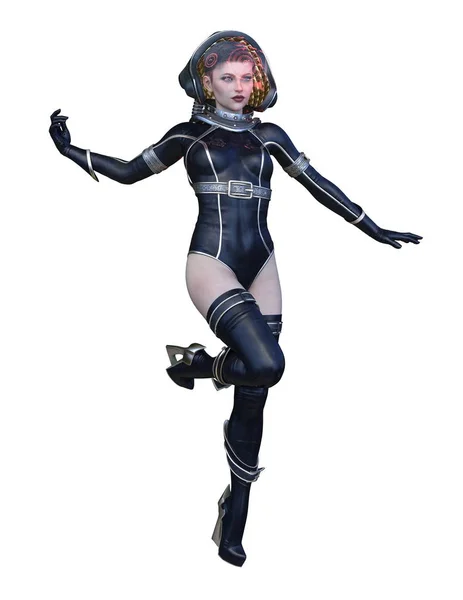 Rendering Cyber Woman — Stock Photo, Image