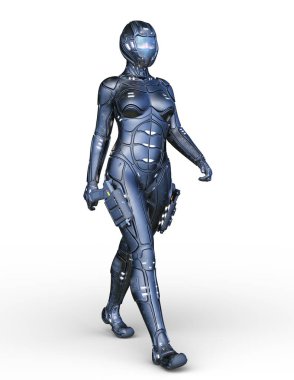 cyber kadının 3D cg işleme