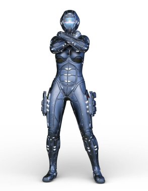 cyber kadının 3D cg işleme