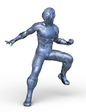 Siber adam 3D cg render