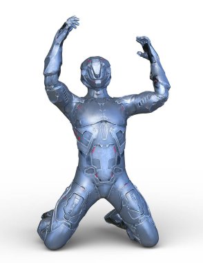 Siber adam 3D cg render