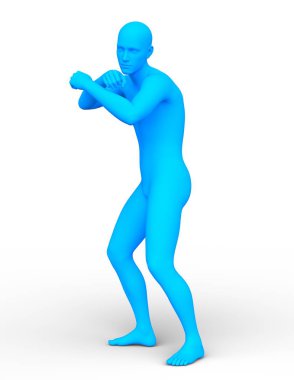 tel çerçeve adam 3D CG render