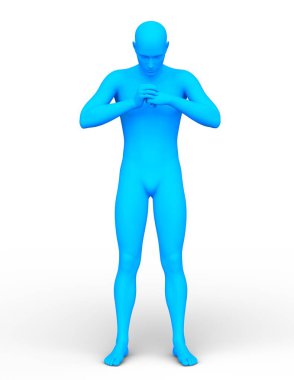 tel çerçeve adam 3D CG render