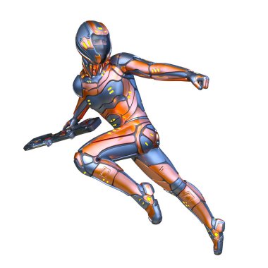 Siber adam 3D cg render