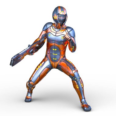 Siber adam 3D cg render