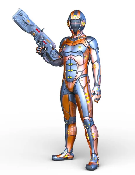 Rendering Cyber Man — Stock Photo, Image