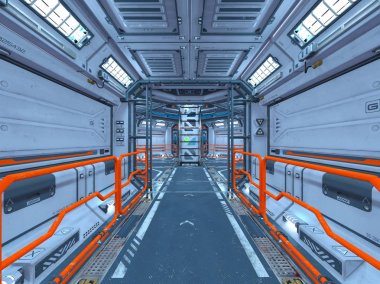 Uzay istasyonunun 3d cg görüntülemesi