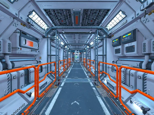 宇宙ステーションの3D Cgレンダリング — ストック写真