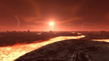 Nasa tarafından döşenmiş bu Görüntümagma Elemanları 3d Cg render.