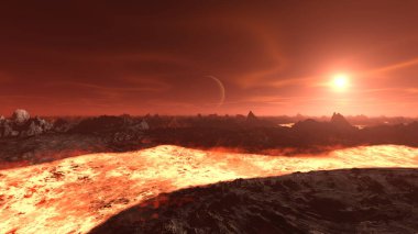 Nasa tarafından döşenmiş bu Görüntümagma Elemanları 3d Cg render.