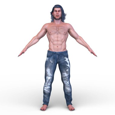Kadının yüzünün 3d Cg render