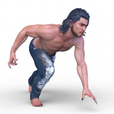 Kadının yüzünün 3d Cg render