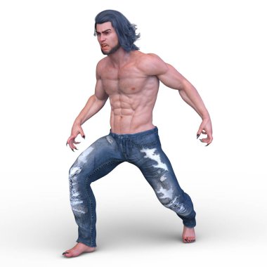 Kadının yüzünün 3d Cg render