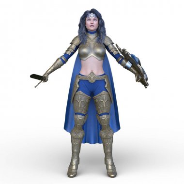 3D cg işleme seksi savaşçı