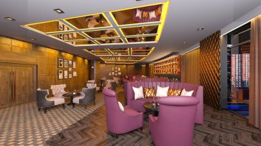 Restoran 3D cg render