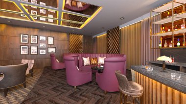 Restoran 3D cg render