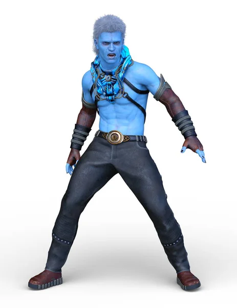 Візуалізація Синього Чоловіка — стокове фото