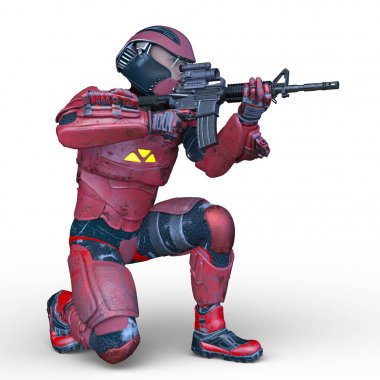 Siber adam 3D cg render