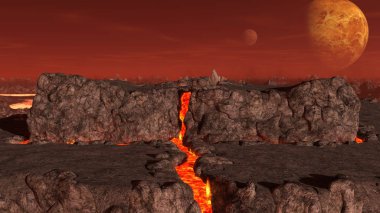 vahşi 3D CG render. NASA tarafından döşenmiş bu görüntünün elemanları.